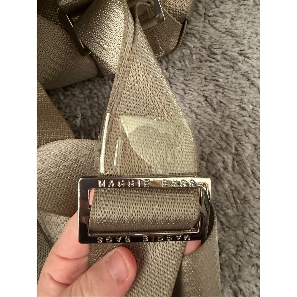 Maggie Bags Recycled Seatbelt Backpack Tan/Beige - Picture 9 of 12